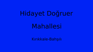 Hidayet Doğruer Mahallesi Thumbnail