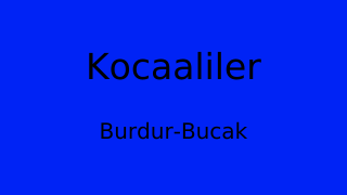 Kocaaliler, Bucak, Burdur Thumbnail