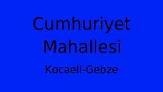 Cumhuriyet Mahallesi Thumbnail
