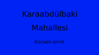 Karaabdülbaki Mahallesi Thumbnail