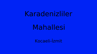 Karadenizliler Mahallesi Thumbnail