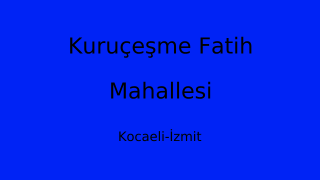 Kuruçeşme Fatih Mahallesi Thumbnail