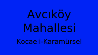 Avcıköy Mahallesi Thumbnail