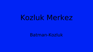 Kozluk Belediyesi, Batman Thumbnail