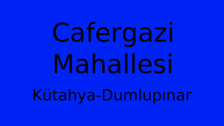 Cafergazi Mahallesi Thumbnail