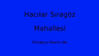 Hacılar Sıragöz Mahallesi Thumbnail