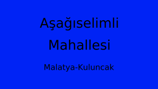 Aşağıselimli Mahallesi Thumbnail