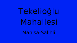 Tekelioğlu Mahallesi Thumbnail