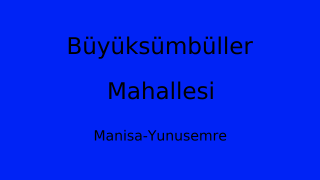Büyüksümbüller Mahallesi Thumbnail