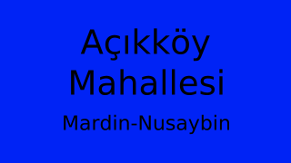 Açıkköy Mahallesi Thumbnail