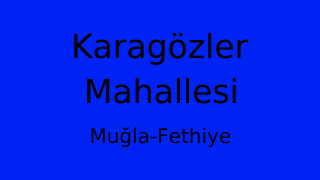 Karagözler Mahallesi Thumbnail