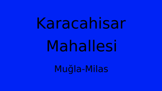 Karacahisar Mahallesi Thumbnail