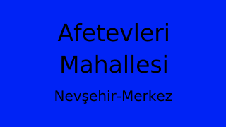 Afetevleri Mahallesi Thumbnail