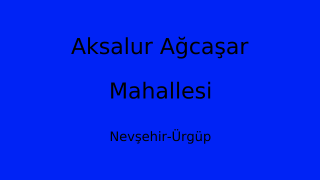 Aksalur Ağcaşar Mahallesi Thumbnail