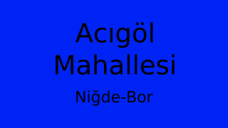 Acıgöl Mahallesi Thumbnail
