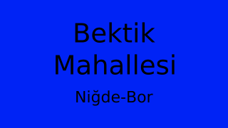 Bektik Mahallesi Thumbnail