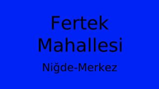 Fertek Mahallesi Thumbnail