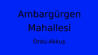 Ambargürgen Mahallesi Thumbnail