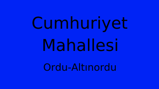 Cumhuriyet Mahallesi Thumbnail