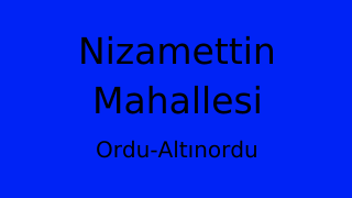 Nizamettin Mahallesi Thumbnail