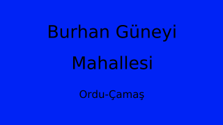Burhan Güneyi Mahallesi Thumbnail