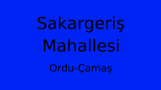 Sakargeriş Mahallesi Thumbnail