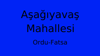 Aşağıyavaş Mahallesi Thumbnail