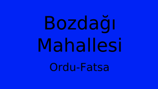 Bozdağı Mahallesi Thumbnail