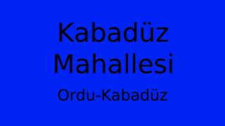 Kabadüz Mahallesi Thumbnail