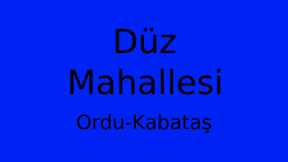 Düz Mahallesi Thumbnail
