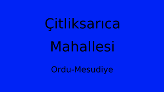 Çitliksarıca Mahallesi Thumbnail