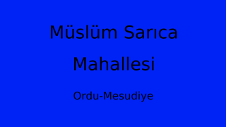 Müslüm Sarıca Mahallesi Thumbnail