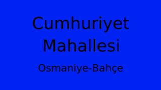 Cumhuriyet Mahallesi Thumbnail