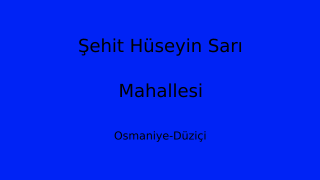 Şehit Hüseyin Sarı Mahallesi Thumbnail