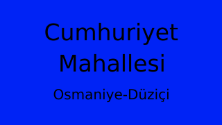 Cumhuriyet Mahallesi Thumbnail