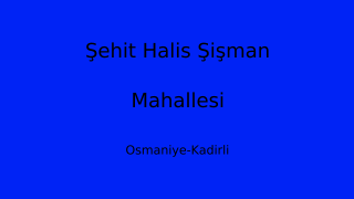 Şehit Halis Şişman Mahallesi Thumbnail