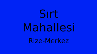 Sırt Mahallesi Thumbnail