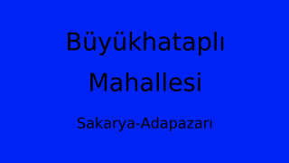Büyükhataplı Mahallesi Thumbnail