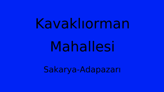 Kavaklıorman Mahallesi Thumbnail