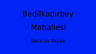 Bedilkadırbey Mahallesi Thumbnail