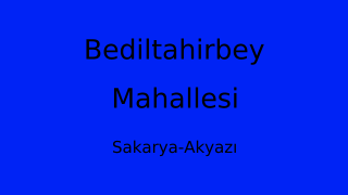 Bediltahirbey Mahallesi Thumbnail