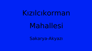 Kızılcıkorman Mahallesi Thumbnail