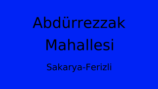 Abdürrezzak Mahallesi Thumbnail