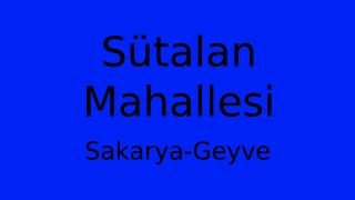 Sütalan Mahallesi Thumbnail