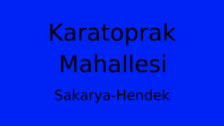 Karatoprak Mahallesi Thumbnail