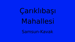 Çarıklıbaşı Mahallesi Thumbnail