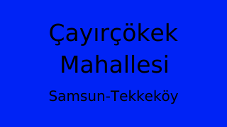 Çayırçökek Mahallesi Thumbnail