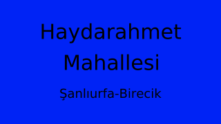 Haydarahmet Mahallesi Thumbnail