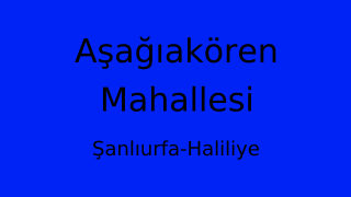 Aşağıakören Mahallesi Thumbnail