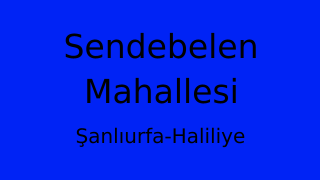 Sendebelen Mahallesi Thumbnail
